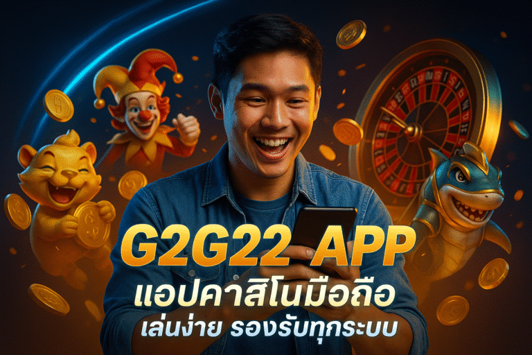 G2G22 APP แอปคาสิโนมือถือ เล่นง่าย รองรับทุกระบบ